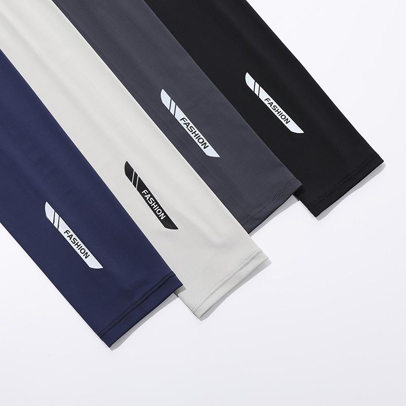 Men's Summer Ice Silk UV Protection Arm Sleeves for Cycling and Driving