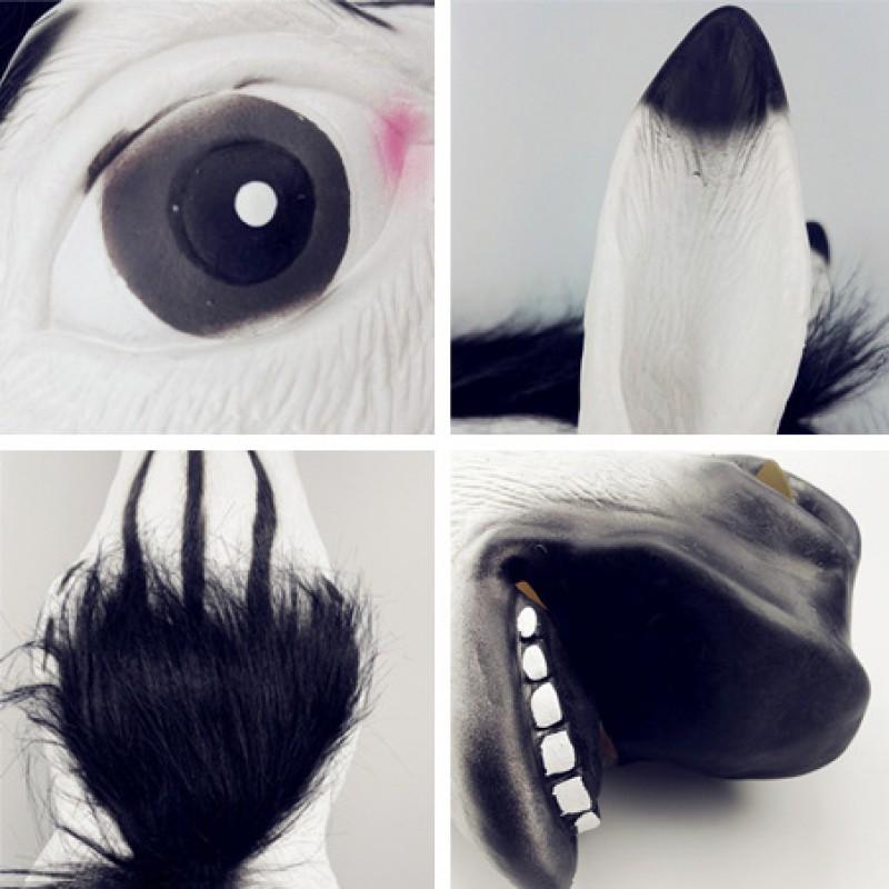Realistic Zebra Mask Full Head Halloween Party Cosplay Animal Costume