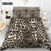 Leopard Print Duvet Cover Set Queen Size Girl Colorful Cheetah Print Bedding Set Polyester Wild Animal Theme Comforter Cover Set