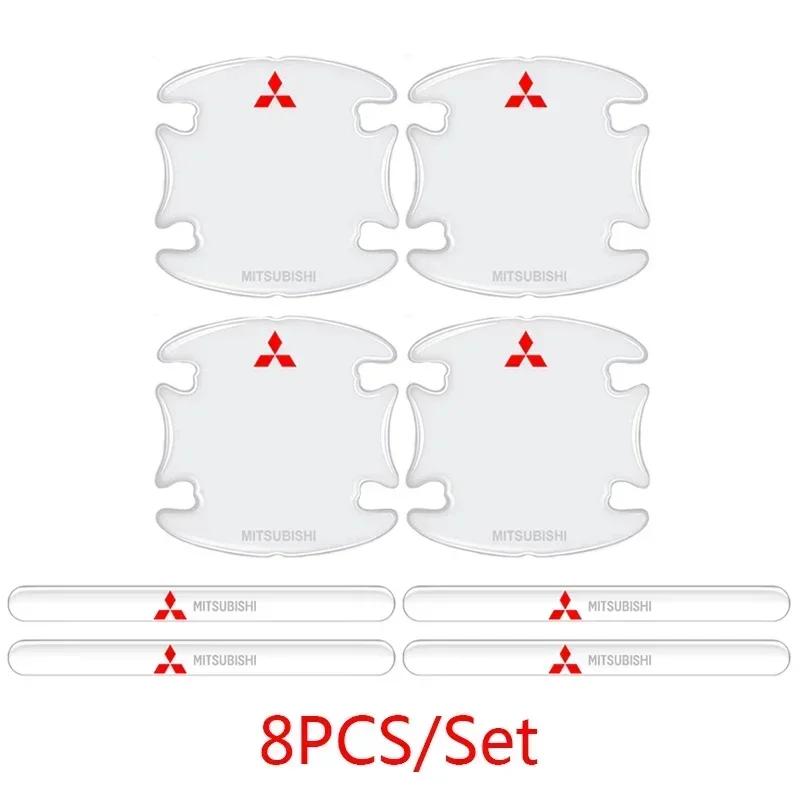 For Mitsubishi ASX Lancer Cordia Pajero Outlander Eclipse Galant Mirage Colt Car Door Handle Bowl Transparent Sticker Strips