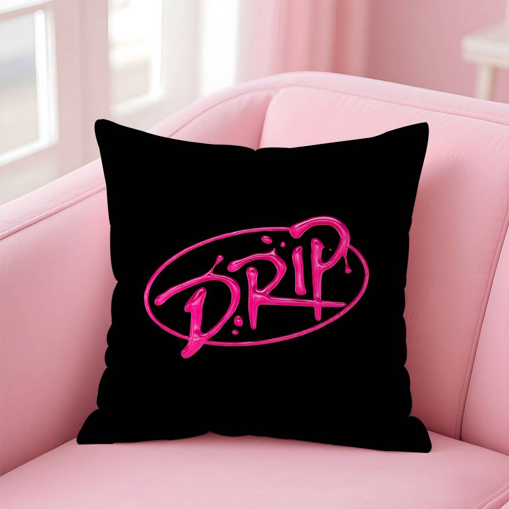 Крутая KPOP B-BABYMONSTER Наволочка Подушка против пылевых клещей Подушка Невидимая молния Шелковистый короткий плюш Чехол на подушку для дивана