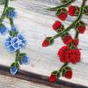Embroidered Patches Floral Long String Flowers Embroidery Patches Iron On Patch Clothes Sticker