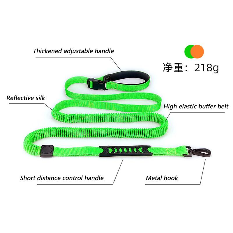 High Qulity Retractable Hands Free Dog Leash For Running Dual Handle Bungee Leash Reflective For Large Pet Supplies Accessory