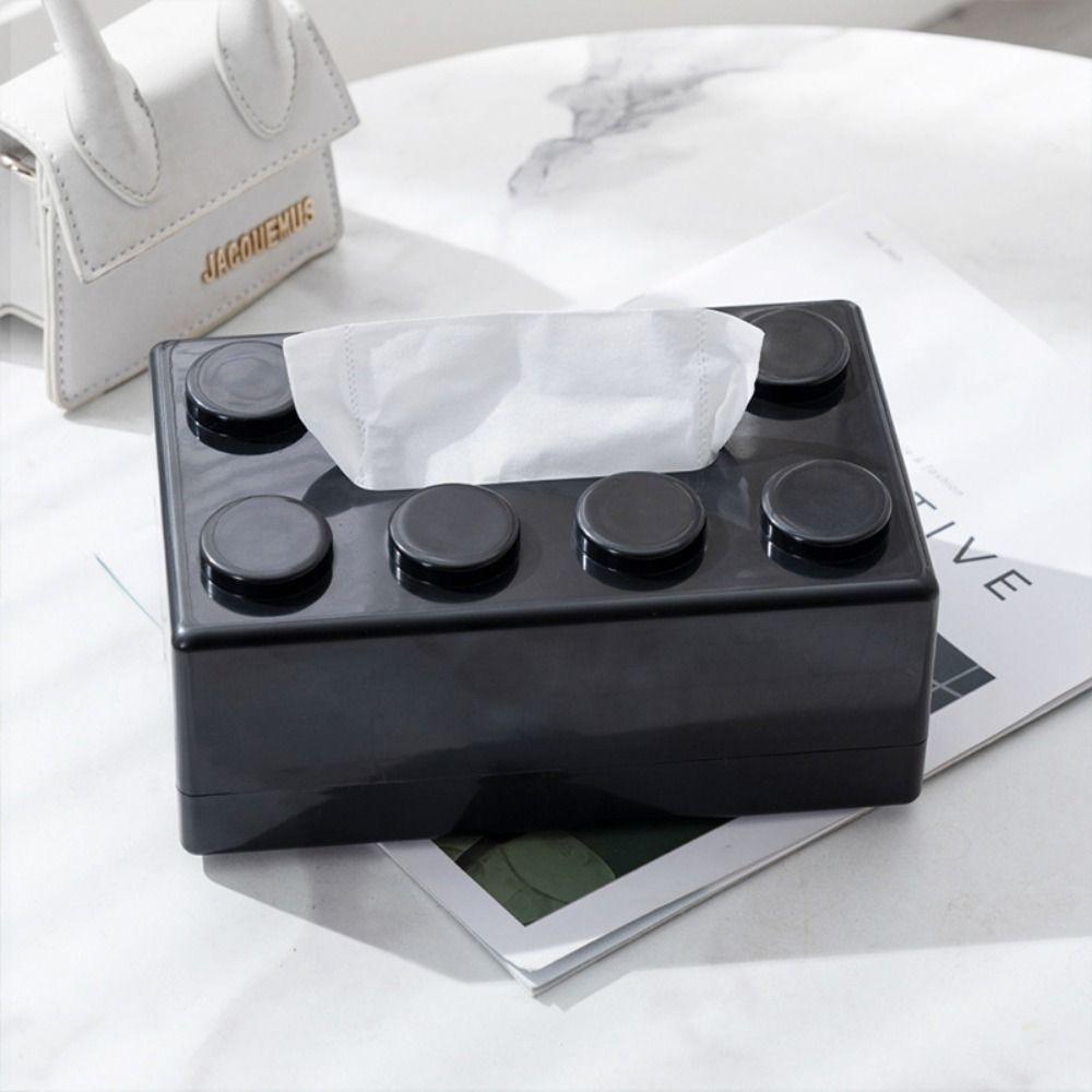 Съемная коробка для салфеток в форме строительного блока, контейнер для хранения салфеток из АБС-пластика, органайзер для коробки для полотенец для лица