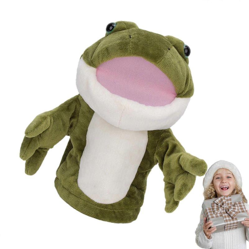 Frog Hand Puppets 30 Cm Green Frog Plush Animal Hand Puppet for Telling