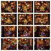 Battery-operated Halloween Suction Lights Waterproof LED Glass Pendant  Holiday House Decoration
