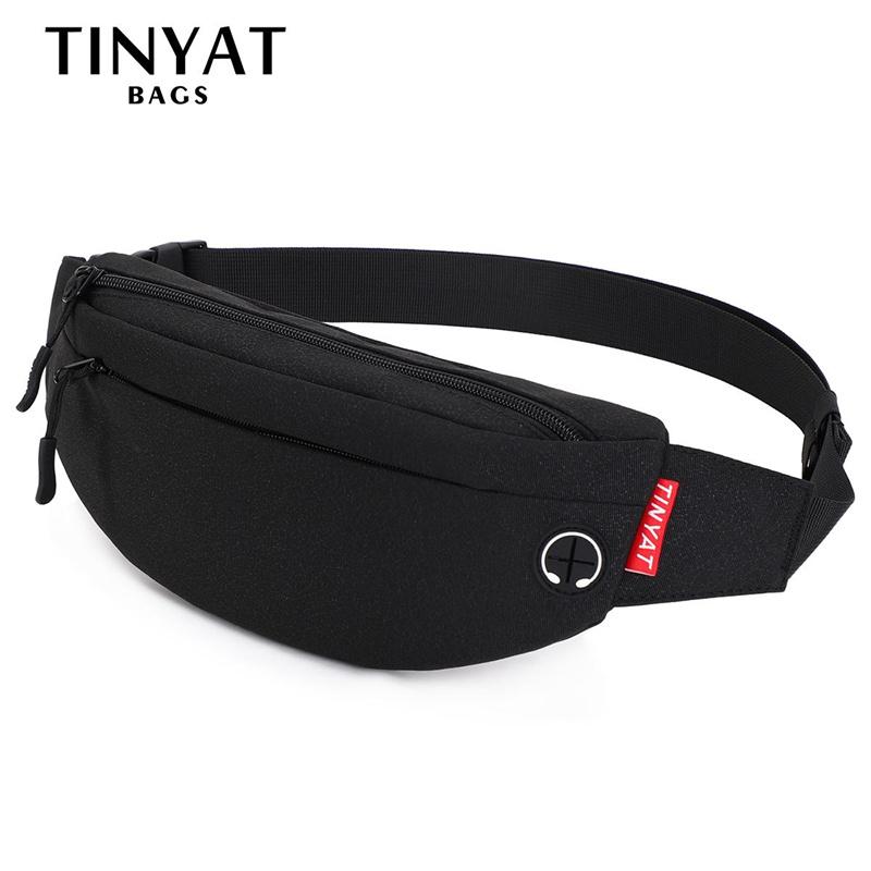 TINYAT мужская поясная сумка, кошелек, повседневная большая сумка для телефона, холщовая дорожная сумка для телефона, поясная сумка-бананка, 4 кармана
