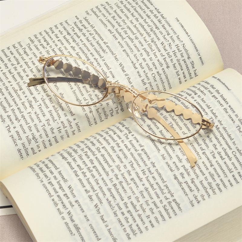 Очки для чтения Овальные Очки Фирменные Оправы Женские Металлическая Оправа Оправа для Очков Люксовый Бренд Декор Очки Овальные Оттенки