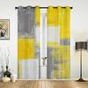 Oil Painting Abstract Geometric Yellow Gray Curtains for Bedroom Living Room Drapes Kitchen Kid's Room Window Curtain Home Decor