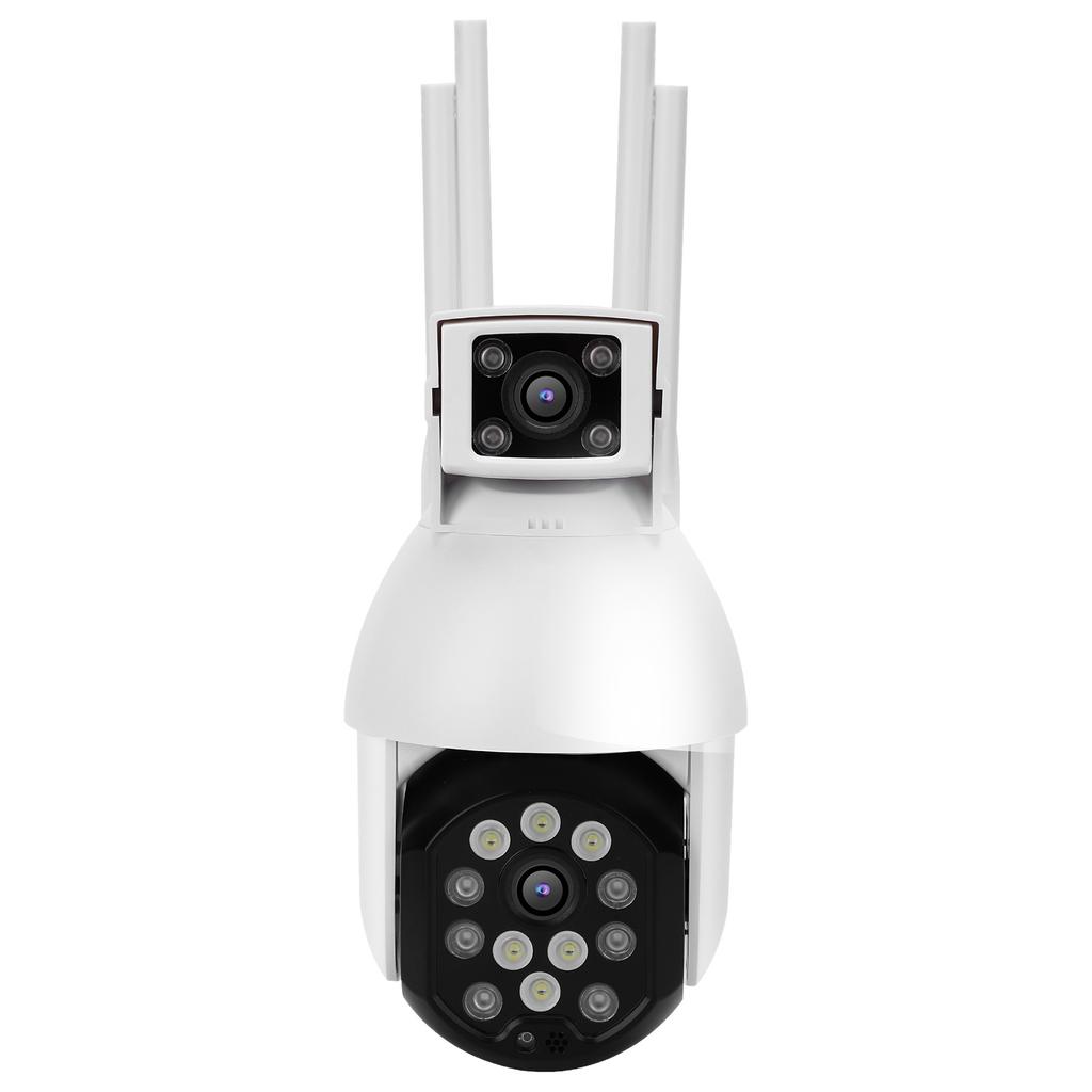 Камера видеонаблюдения 1080P WIFI с двумя объективами, функцией автоматического слежения, полноцветная камера ночного видения с 22 лампами