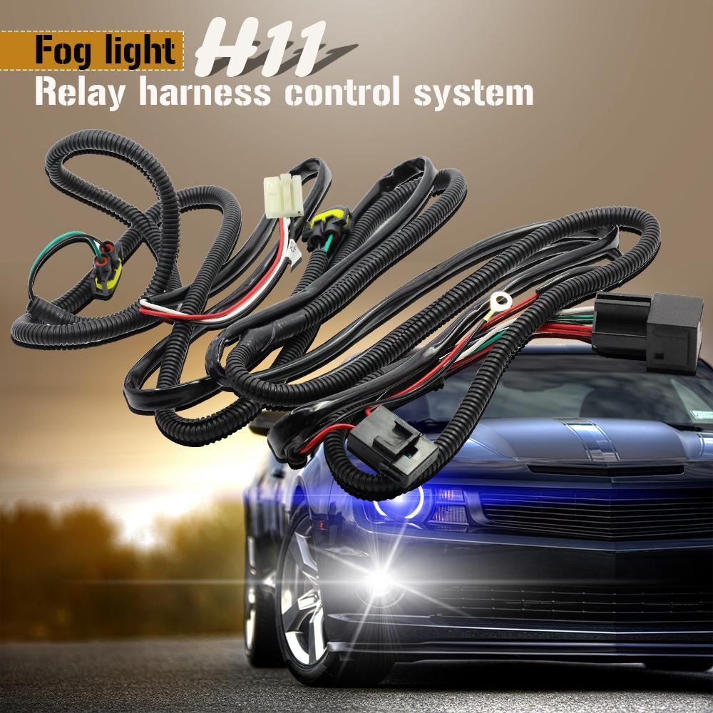 Buildreamen2 H11 Car Fog Light Harness Wiring Kit Cable Switch Relay Fuse For Suzuki Grand Vitara Jimny Ignis Swift Alto Splash