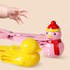 Новая игрушка для снега, горячо продаваемая, несколько цветов, клипса для снежков, форма утенок-астронавт, набор из трех частей для игры в снег, клипса для игрушки