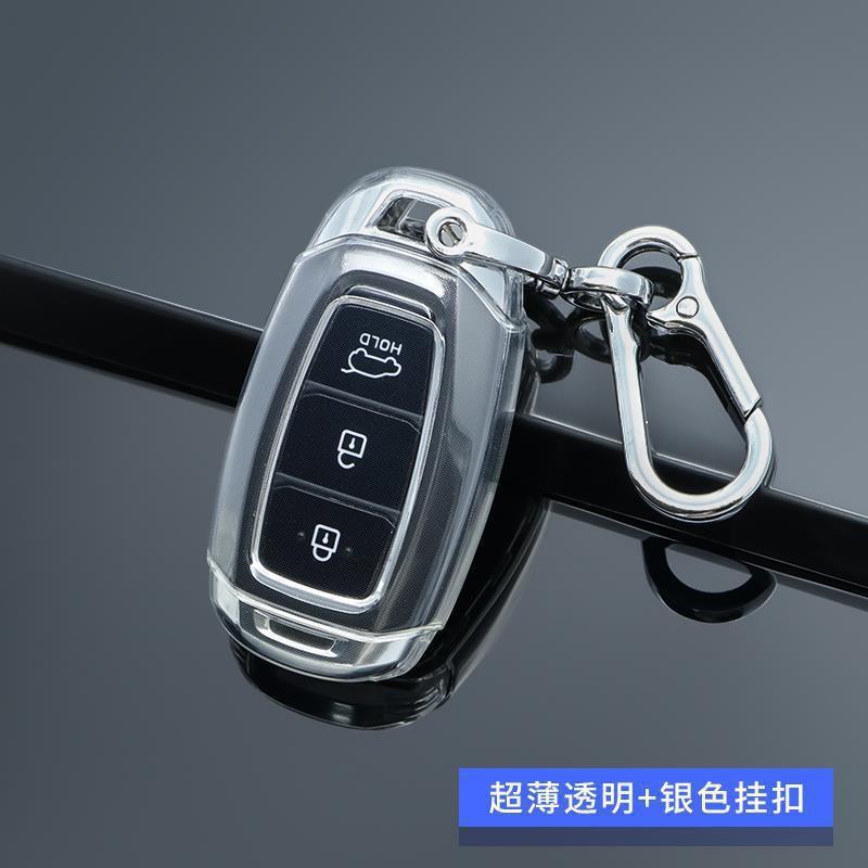 TPU Car Key Cover Hyundai Elantra Tucson Sonata Accent Veloster Ioniq 5 Kona Santa Fe Transparent Black Options With