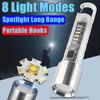Mini Flashlight Keychain Super Bright Zoom Rechargeable Torch Outdoor Emergency Camping Fishing Work Lights UV Tiki Lamp