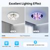 Modern K9 Crystal LED Ceiling Lamp, Chandelier Pendant Light for Living Room & Bedroom | Flush Mount Fixture | 18cm Diameter