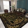 Retro Black Carpets for Living Room Washable Kitchen floor carpet Classical Large Rug Non-slip Parlor Bath mat Decoration Home