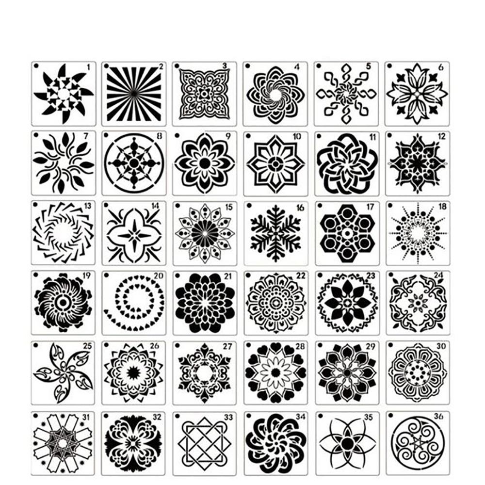 Stencils Card Making Scrapbooking Craft DIY Drawing Tool Painting Stencils Mandala Pattern Hollow