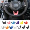 ABS Car Steering Wheel Decoration Cover Trim Stickers For Jeep Renegade 2015+ For Jeep Compass 2017+ Car Interior