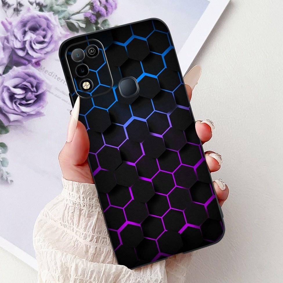 Для Infinix Hot 10 X682C 10s X689B 10play X688C Задняя крышка Для Infinix Hot 10 Play Чехол Ударопрочный Модный Милый Мультяшный Силикон