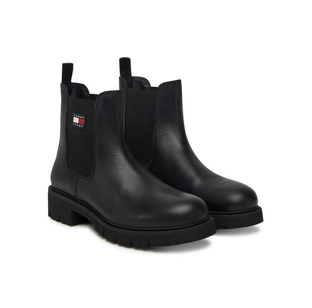 Кожаные ботинки челси Tommy Jeans Tjw EN0EN02825, чёрные
