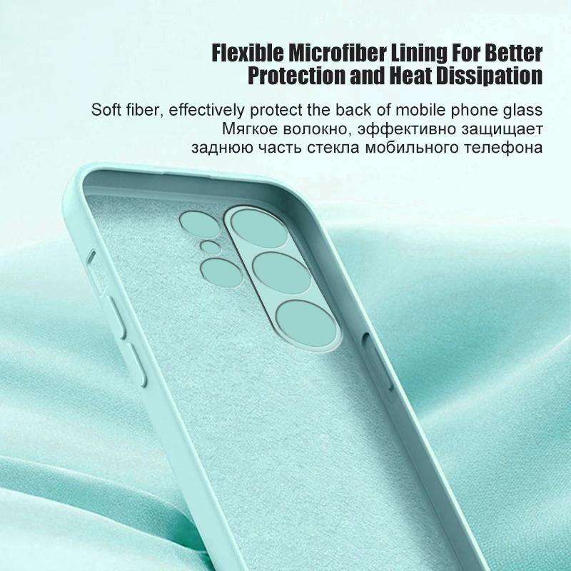 Жидкий силиконовый чехол для Samsung Galaxy S20 S21 S22 S23 FE S24 Ultra Plus Note 10 20 Ultra S10 A54, защитный чехол для всего тела, квадратный силиконовый чехол