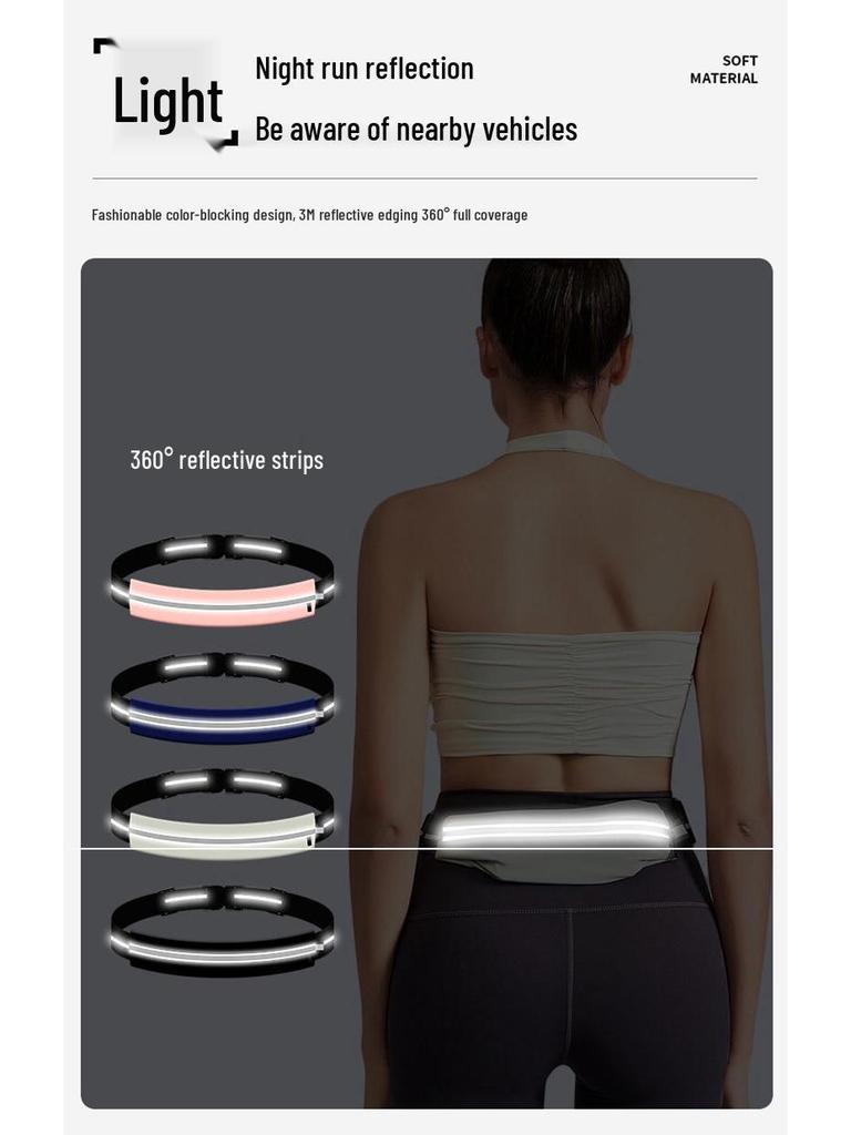 Высококачественная водонепроницаемая легкая поясная сумка для бега - Эластичная, незаметная конструкция для фитнеса и хранения телефона