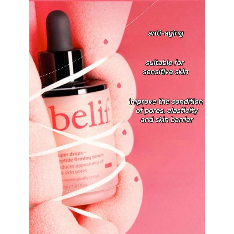 Belif Super Drops Peptide Firming Serum 30мл, Пептиды, Ретинол и Аденозин, Мульти-активное антивозрастное действие, Повышает эластичность и уменьшает поры