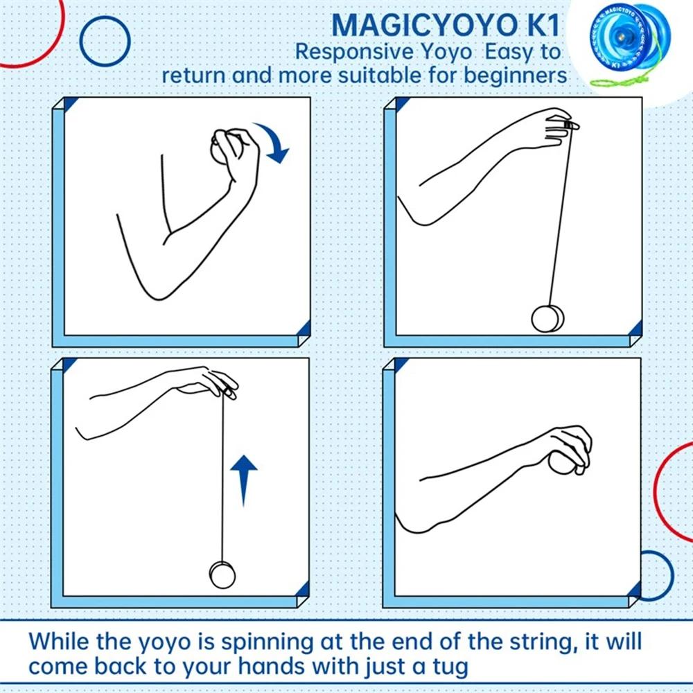 Отзывчивый йо-йо 2А, мячик йо-йо для начинающих, игрушки йо-йо, детские забавные подарочные игрушки, волшебное йо-йо, высокоскоростное жонглирование, игрушки йо-йо для девочек и мальчиков