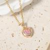 Heart Pendant Necklace for Women New Fashion Golden Stainless Steel Clavicle Chain Wedding Party Daily Wear Jewelry Accessories