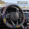 Breathable Car Wrap Cover Linen-Like Polyester Auto Steering Wheel Cover  Car Auto