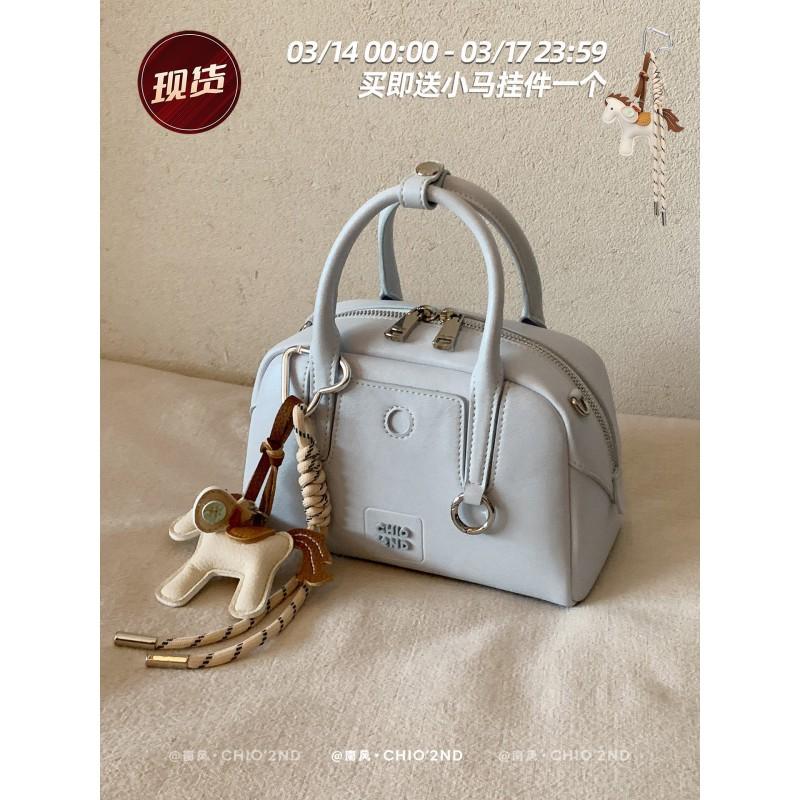 Purple Pillow Shape Crossbody Bag 2026 Small Boston Women Daily Use Synthetic Leather