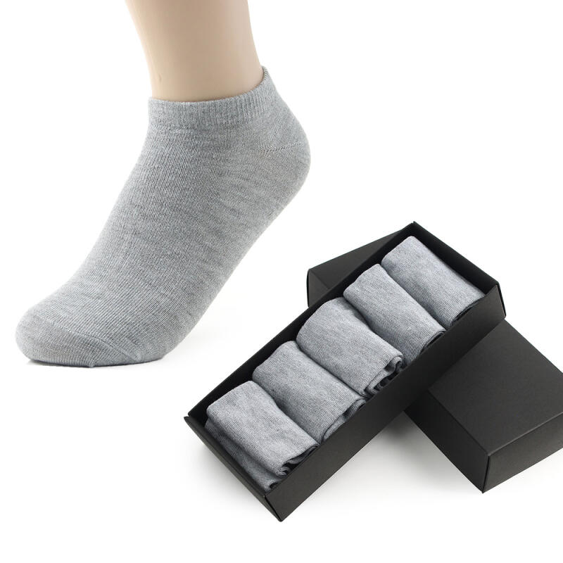 5 пар стандартных мужских носков до щиколотки (Серый)