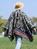 Winter Women Men Scarf Layers Poncho Retro Floral Print Wrap Shawl Scarve Capa Para Mujer Pashmina Cloak New Unisex Lady Male