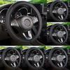 Чехол на руль автомобиля Противоскользящий Дышащий Защитный чехол для рулевого колеса от 37 до 39 см Защитник рулевого колеса Аксессуары для стайлинга автомобиля