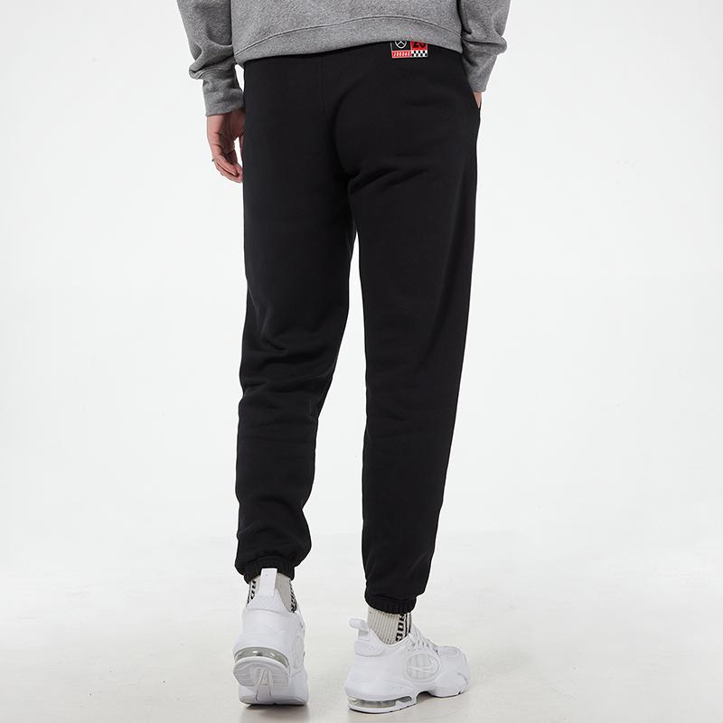 Jordan Air 23 Running Training Print Fleece Lined Foot Length Style Knitted Sweatpants Men's Black CV3162-010