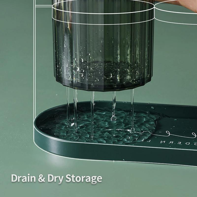 Двухслойный съемный держатель для палочек и органайзер для столовых приборов - Кухонная полка для хранения, Сушилка для посуды, Контейнер для палочек