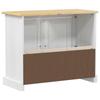 White Bathroom Vanity Cabinet with Shelf and Door 73 x 33 x 60 cm