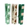 Wooden Christmas Pattern Clothespins 4.5cm 12 Pieces