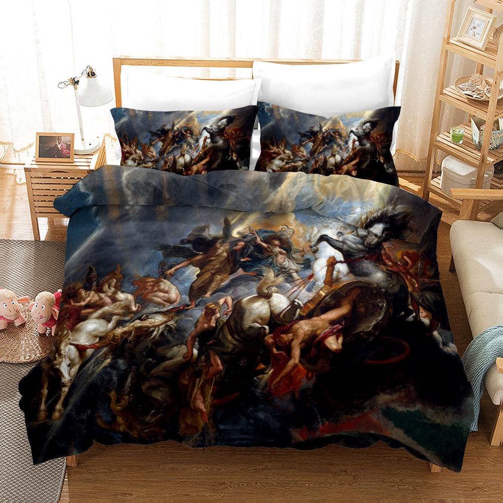 Пододеяльник с рисунком маслом и принтом «Звездная ночь» из микрофибры, пододеяльник размера Queen/King/Full/Twin для детей, женщин и мальчиков