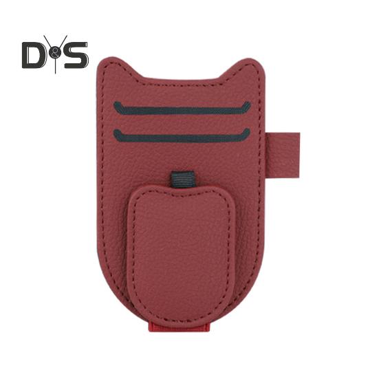 Универсальный зажим для козырька, многофункциональный автомобильный органайзер для солнцезащитных очков, магнитный держатель из искусственной кожи для большинства транспортных средств