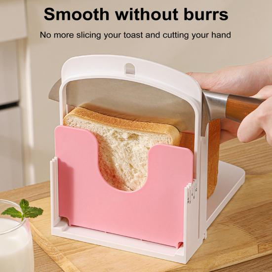 Yousheng Bread Slicer Adjustable Width Foldable Bread Slicing Tool Reusable Bread Cutting Guide for Homemade Bread Bagels Cakes