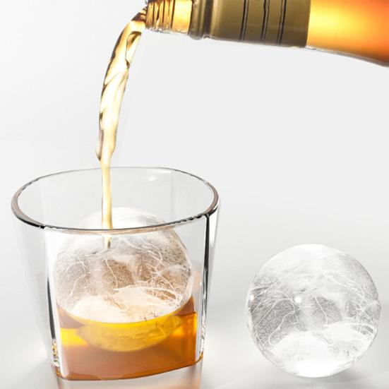 Силиконовая круглая форма для льда для коктейлей с виски, легкосъемная форма для кубиков льда с крышками, штабелируемые сферические льдогенераторы для напитков с бурбоном