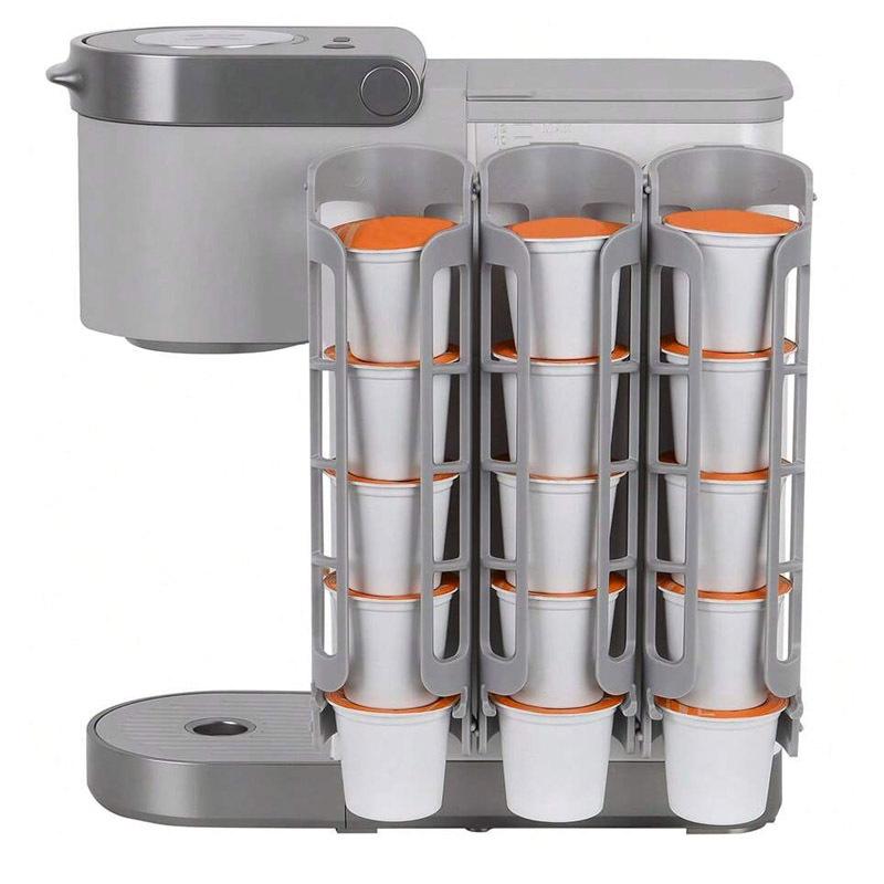 Coffee Pod Holder, 4-Tier Coffee Capsule Storage Organizer, Wall-Mounted Coffee Pod Rack