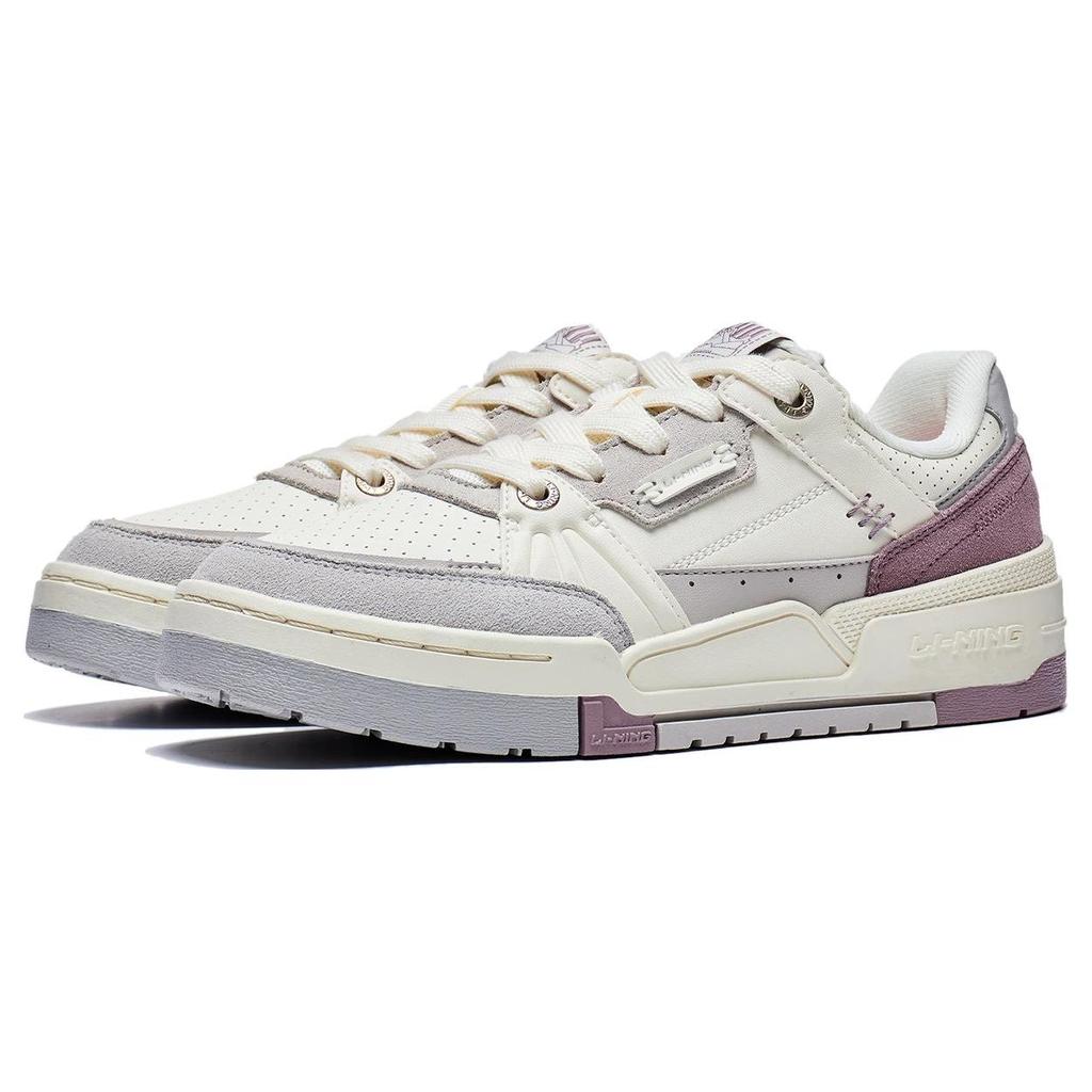 Кроссовки женские Li Ning Journey 1.5 с нескользящей подошвой, износостойкие, белые, серые, фиолетовые AGCT266-1