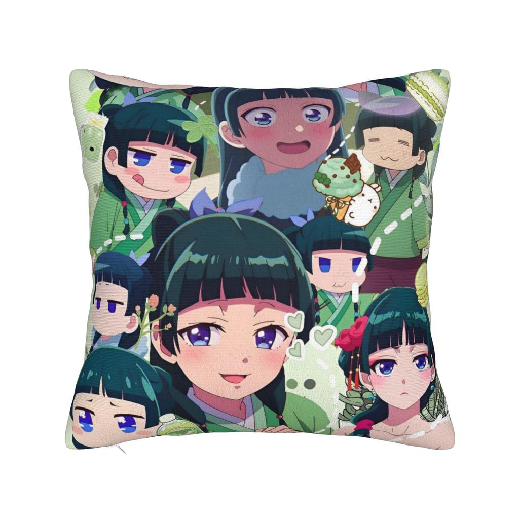 Дневники аптекаря Маомао Наволочка Мягкий полиэстер Чехол для подушки Декор Мультфильм Аниме Наволочка Чехол для подушки Декоративная Кровать Молния