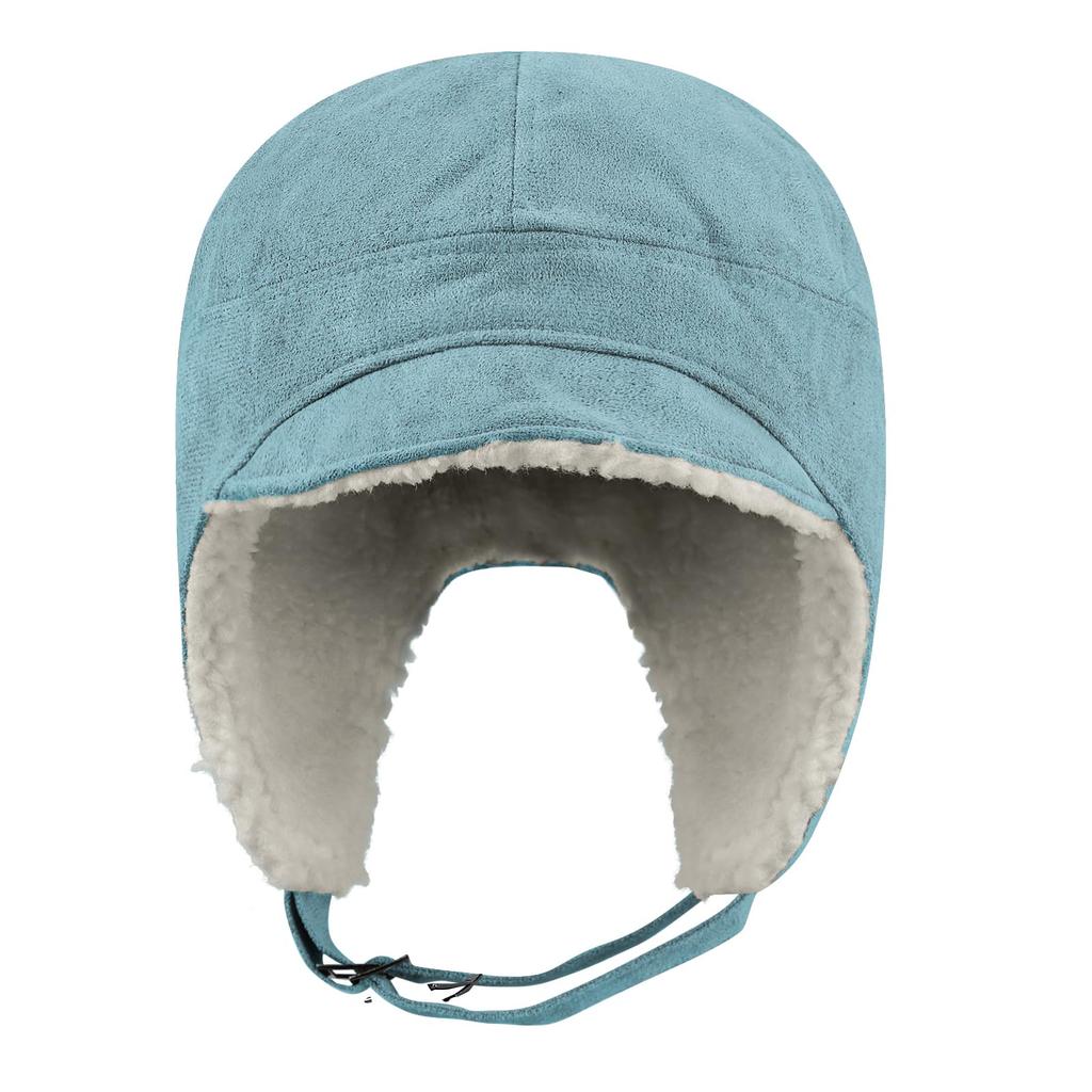 Croogo Летная шапка для мужчин и пилот бомбер военная кожа с плюсом для женщин, Шапка, Шапка, Наушники, Мужская шляпа, Размер, Подарок, Осень/Зима (G-PL03-Синий)