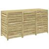 Trash Bin Box for 3 Bins 240 L Impregnated Pine Wood