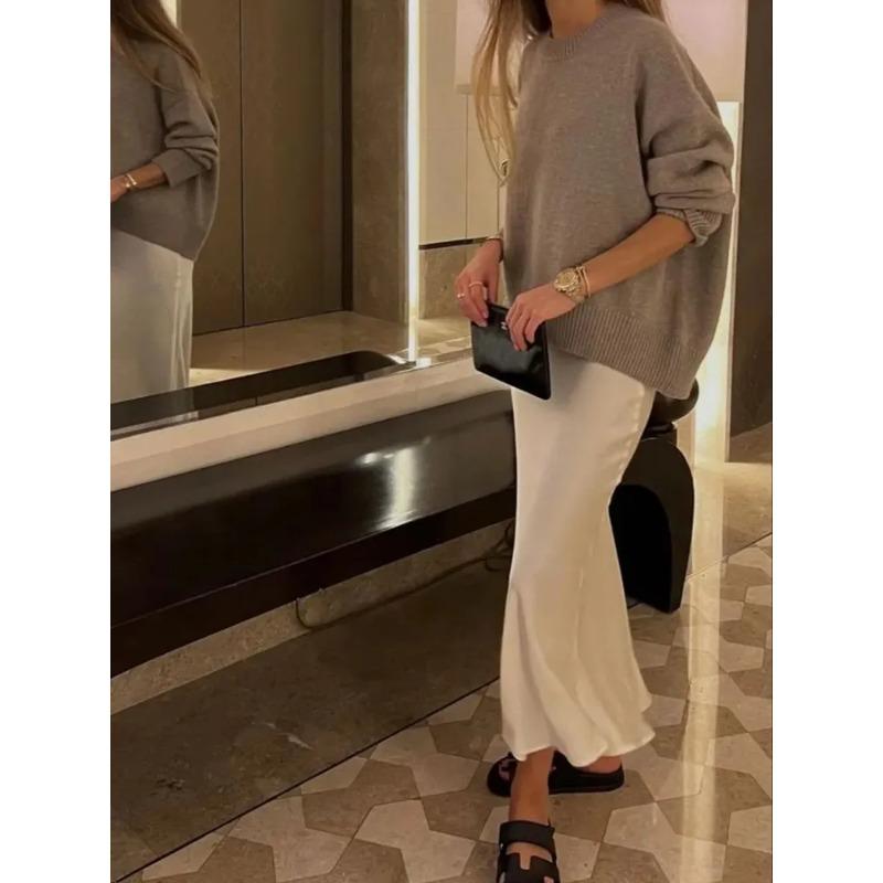 1 шт. атласная юбка женская с высокой талией элегантные длинные юбки для женщин модная летняя юбка миди офисные женские юбки