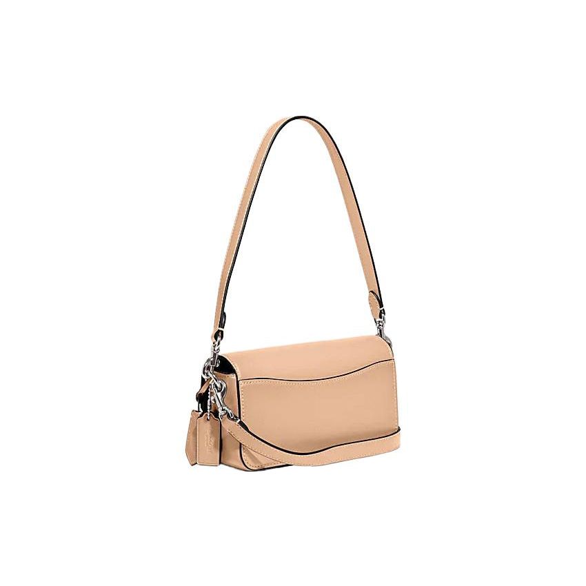 Coach Studio 20 Silver Logo Flap Leather Handbag Women handbags Beige CE331-LHWFT