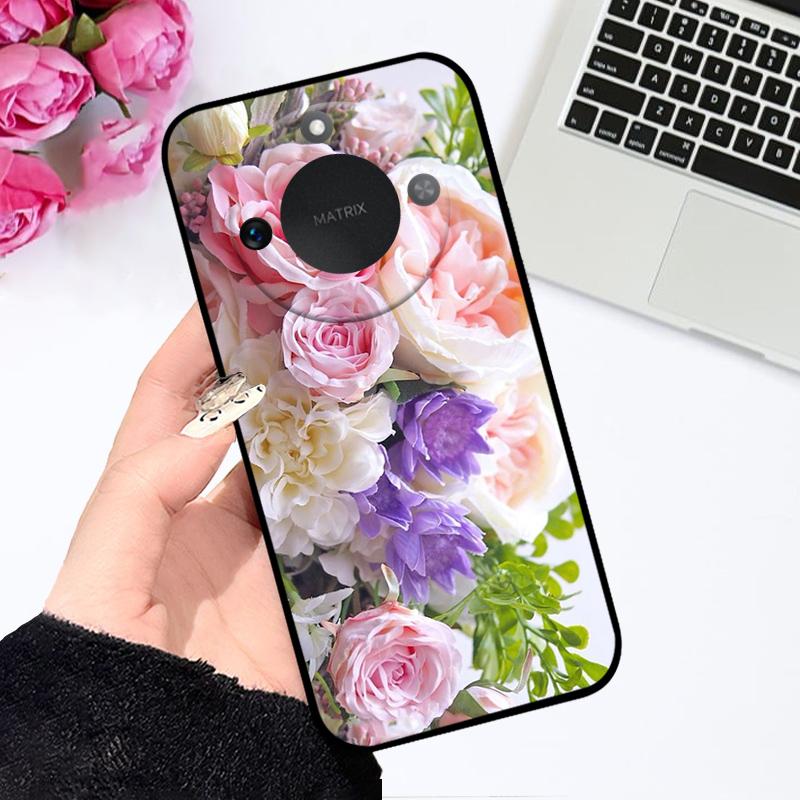 Чехол для Honor X9c Smart 5G Мягкий Силикон ТПУ Чехол для Телефона Для Huawei Honor X60 Защитный Fundas Бампер Мультяшный Цветной Раскрашенный